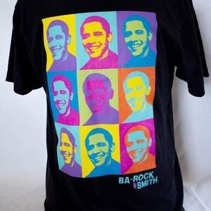 RARE VINTAGE ROCK SMITH TOKYO BA-ROCK Smith OBAMA T Shirt size Large